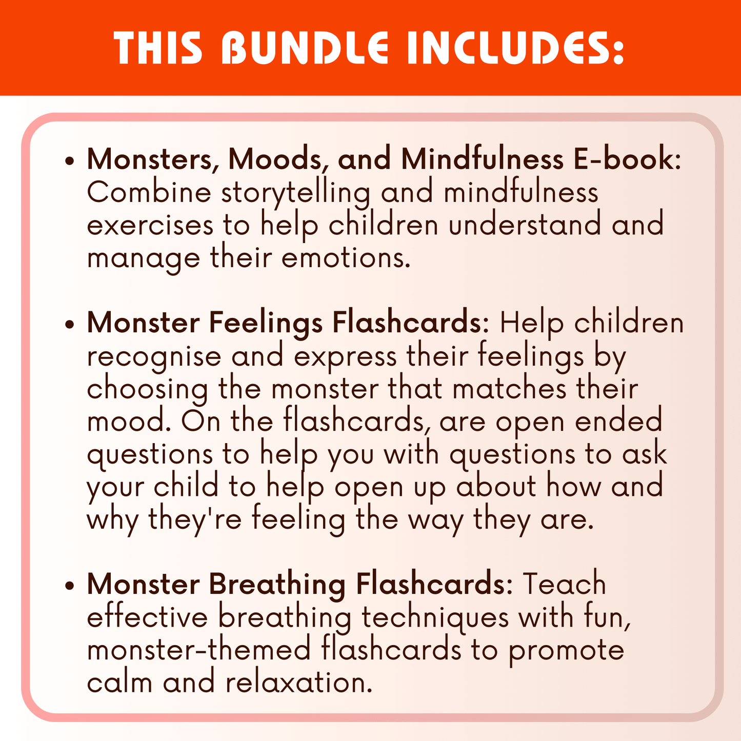 Monsters Bundle- Emotions Flashcards and Feelings Guide - Team Family