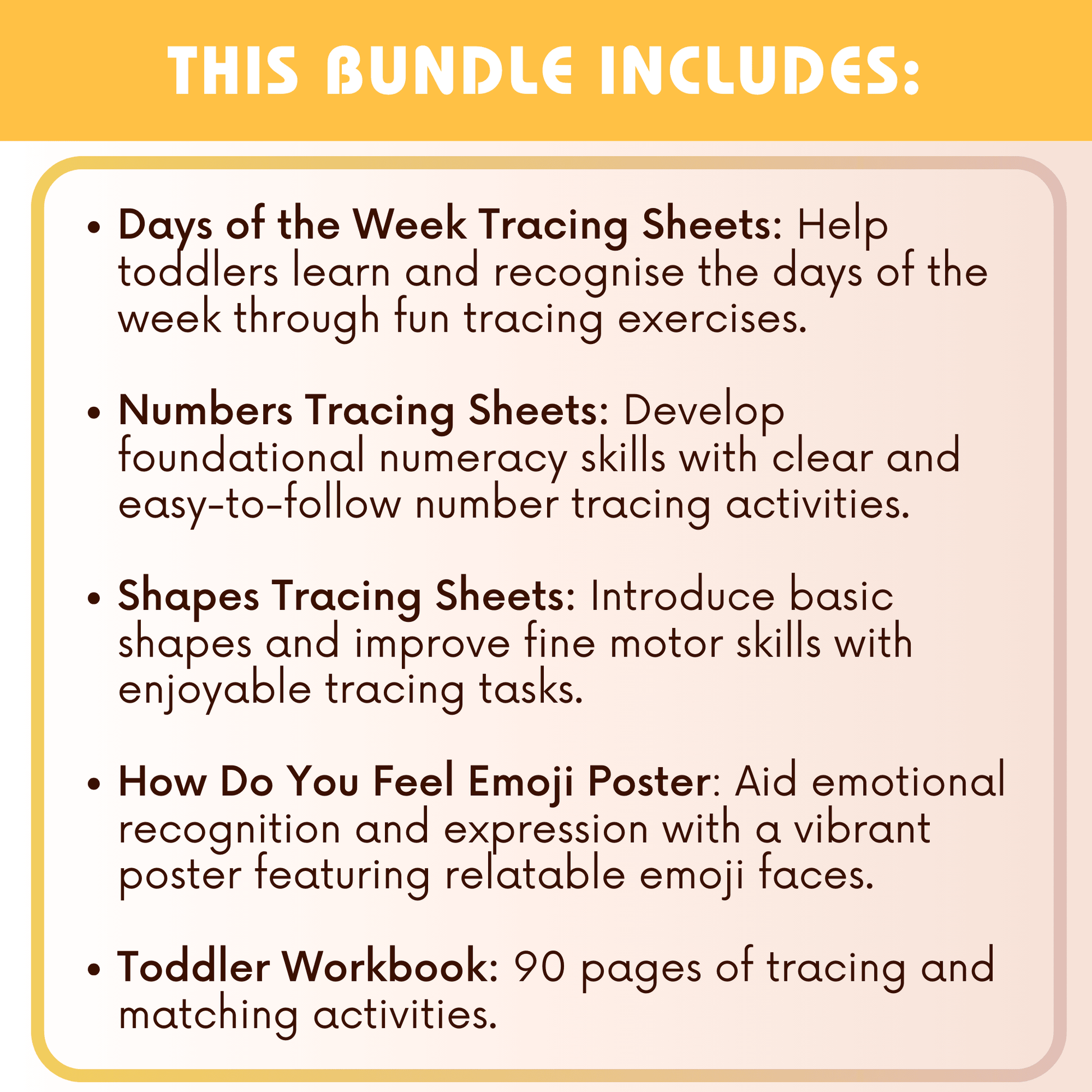 Toddler Workbook Bundle - Team Family