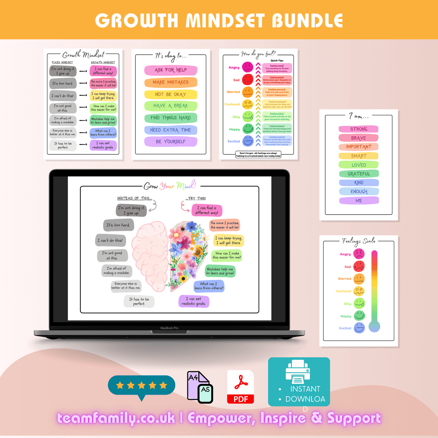 Growth Mindset Bundle (Colour) - Team Family